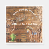 Serviette En Papier Yee Haw Cowboy Rodeo Saddup Plaque en papier (Devant)