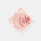 Serviette En Papier Yee Haw Peach Disco Cowgirl Rodeo Anniversaire (Coin)