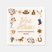 Serviette En Papier Yee Haw ! Western Cowboy Rodeo fête d'anniversaire (Devant)