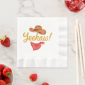 Serviette En Papier Yeehaw Cowboy Cowgirl Western Country Rodeo (En situation)