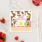 Serviette En Papier Yeehaw Cowboy Western Anniversaire Party (En situation)