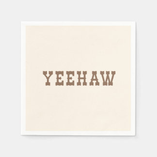 Serviette En Papier Yeehaw Mon premier Rodéo Anniversaire Plaque Neutr