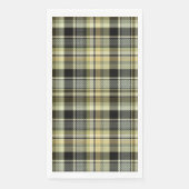 Serviette En Papier Yellow-brown tartan plaid.  (Devant)