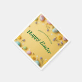 Serviette En Papier Yellow colorful  Easter BRUNCH & HUNT (Coin)