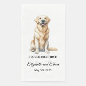 Serviette En Papier Yellow Lab J'Aimais Son Premier Mariage (Devant)