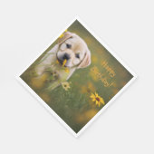 Serviette En Papier Yellow Labrador Retriever (Coin)