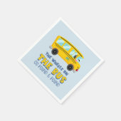Serviette En Papier Yellow School Bus 1er anniversaire (Coin)