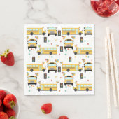Serviette En Papier Yellow School Bus Kids Birthday Party (En situation)