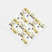 Serviette En Papier Yellow School Bus Kids Birthday Party (Coin)