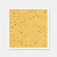 Yellow Star Constellation Paper Napkins