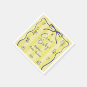 Serviette En Papier Yellow Stripes Italien Thème Ciao Baby (Coin)