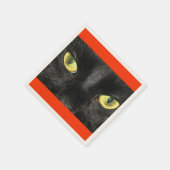 Serviette En Papier Yeux de chat noir (Coin)