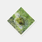 Serviette En Papier Yeux de grenouille dans un étang (Coin)
