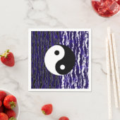 Serviette En Papier Yin Yang Blue Tranquillité Zen Energy Party (En situation)