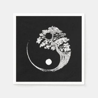 Serviette En Papier Yin Yang Bonsai Tree Japonais Bouddhiste Zen