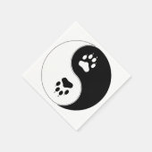 Serviette En Papier Yin Yang Empreinte de patte (Coin)