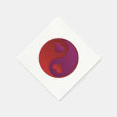 Serviette En Papier Yin Yang Valentines (Coin)