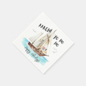 Serviette En Papier Yo Ho Ho Pirate Père Noël Navire Mer Noël (Coin)