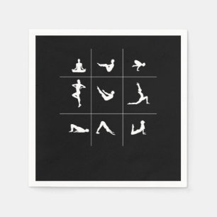 Serviette En Papier Yoga Asana Bouddhisme Méditation Spirituel Zen Cad