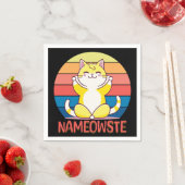 Serviette En Papier Yoga cat (En situation)