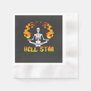 Serviette En Papier Yoga de squelettes devient une star de l'enfer