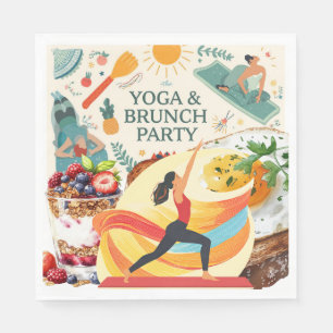 Serviette En Papier Yoga et Brunch Party