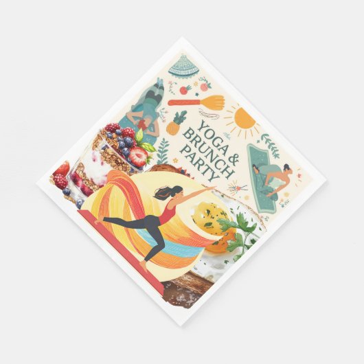 Serviette En Papier Yoga et Brunch Party (Coin)