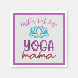 Serviette En Papier Yoga Mama Lotus Fleur Zen Méditation Spirituelle