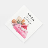 Serviette En Papier Yoga Noël Père Noël instructeur (Coin)