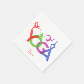 Serviette En Papier Yoga Poses Silhouettes Thunder_Cove (Coin)