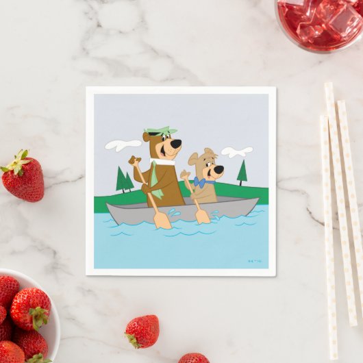 Serviette En Papier Yogi Bear et Boo Boo Fun Canoe Adventure (En situation)