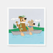 Serviette En Papier Yogi Bear et Boo Boo Fun Canoe Adventure (Devant)