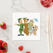 Serviette En Papier Yogi Ours et amis Accueil chaleureux (En situation)