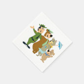 Serviette En Papier Yogi Ours et amis Accueil chaleureux (Coin)