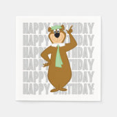 Serviette En Papier Yogi "Plus Intelligent Que L'Ours Moyen" (Devant)