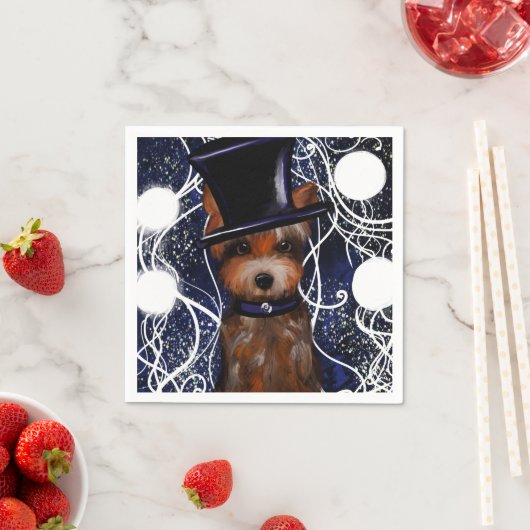 SERVIETTE EN PAPIER YORKIE (En situation)