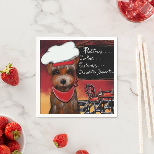 SERVIETTE EN PAPIER YORKIE (En situation)