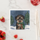 SERVIETTE EN PAPIER YORKIE (En situation)