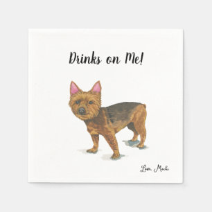 Serviette En Papier Yorkie Chien Cocktail Napkins