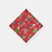 Serviette En Papier Yorkie Christmas Yorkshire Terrier Dog (Coin)