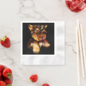 SERVIETTE EN PAPIER YORKIE POO (En situation)