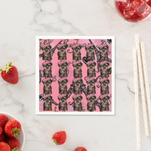 SERVIETTE EN PAPIER YORKIE POO