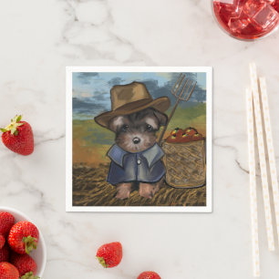 Serviette En Papier Yorkie Poo