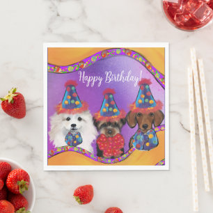 Serviette En Papier Yorkie Poo 