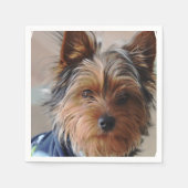 Serviette En Papier Yorkshire Terrier (Devant)