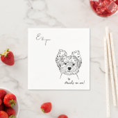 Serviette En Papier Yorkshire Terrier Chien Cocktail mariages serviett (En situation)