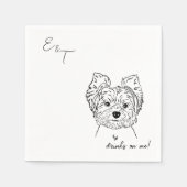 Serviette En Papier Yorkshire Terrier Chien Cocktail mariages serviett (Devant)