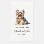 Serviette En Papier Yorkshire Terrier Chien Mariage (Devant)
