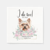 Serviette En Papier Yorkshire Terrier Chien Mariage Cocktail Serviette (Devant)