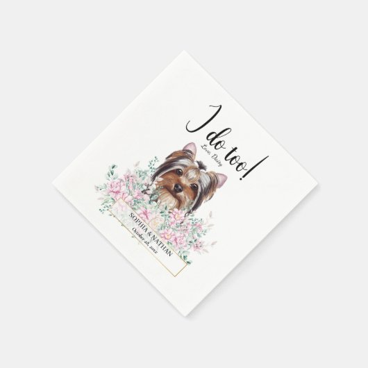Serviette En Papier Yorkshire Terrier Chien Mariage Cocktail Serviette (Coin)
